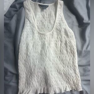 Aerie textured tank top in white size xs
